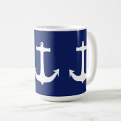 Anchor Captain Sail Sailing Maritime Kaffeetasse (VorderseiteRechts)