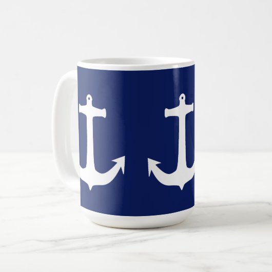 Anchor Captain Sail Sailing Maritime Kaffeetasse (Vorderseite Links)