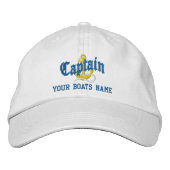 Anchor Captains-Embroidered-Baseball-Muster Bestickte Baseballkappe (Vorderseite)