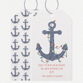 Anchor Christmas Card Geschenkanhänger