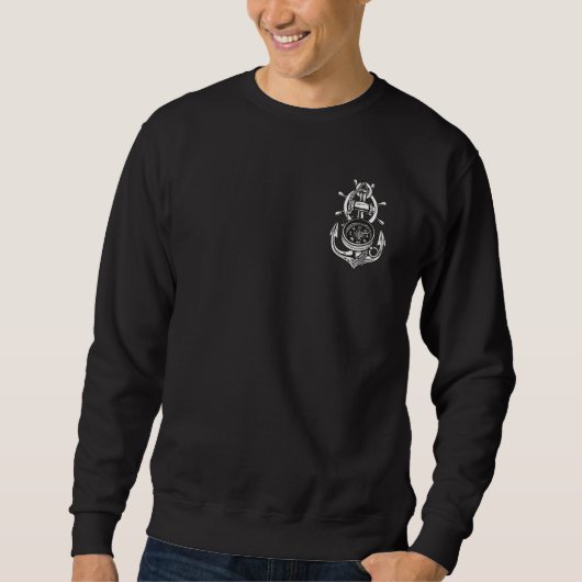 Anchor Compass Segelschiff Fischer Angle Sweatshirt (Vorderseite)