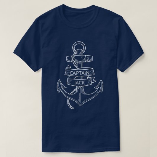 Anchor Custom Captain Men's Navy T T-Shirt (Design vorne)