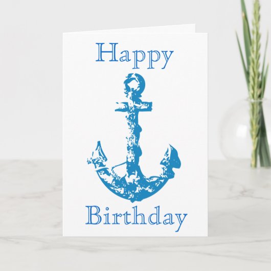 Anchor design birthday card karte (Vorderseite)