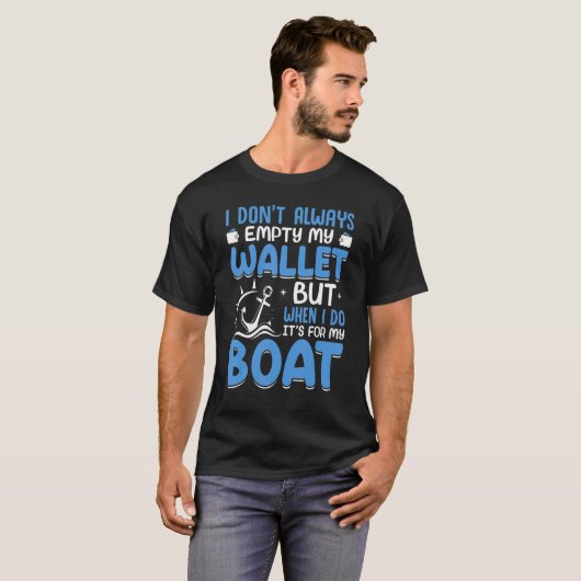 Anchor Design With Saying For Captain Pontoon Moto T-Shirt (Vorne ganz)