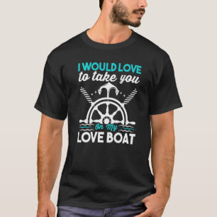 Anchor Design With Saying For Captain Pontoon Moto T-Shirt