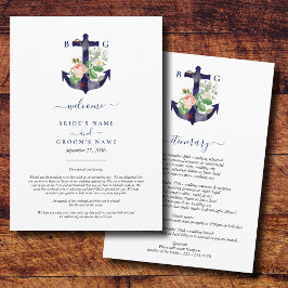 Anchor Floral Nautical Summer Wedding Tour Programm
