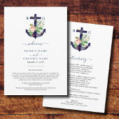 Anchor Floral Nautical Summer Wedding Tour Programm