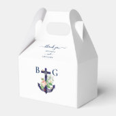 Anchor Floral Nautical Summer Wedge Geschenkschachtel (Vorderseite)