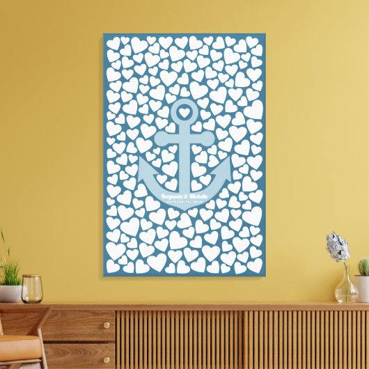 Anchor Guest Book Leinwand - 200 Unterschriften (Insitu (Wohnzimmer))