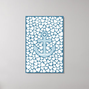 Anchor Guest Book Leinwand - 200 Unterschriften