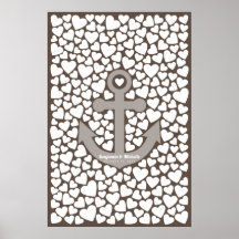 Anchor Guest Book Poster - 250 Unterschriften