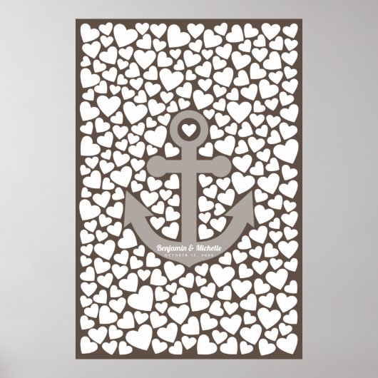 Anchor Guest Book Poster - 250 Unterschriften (Vorne)