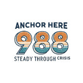 Anchor Here 988 Crisis Support T-Shirt 