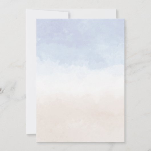 Anchor Hot Air Ballon Boy Baby Dusche Wasserfarbe Einladung (Rückseite)