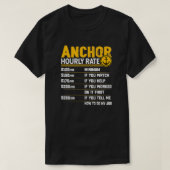 Anchor Hourly Rate Funny Anchor Sailor Segelboot T-Shirt (Design vorne)