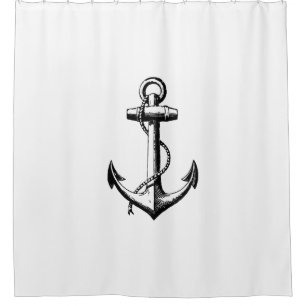 Anchor Illustration Duschvorhang