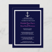 ANCHOR l Nautical Destination Themed Hochzeit Einladung (Vorne/Hinten)