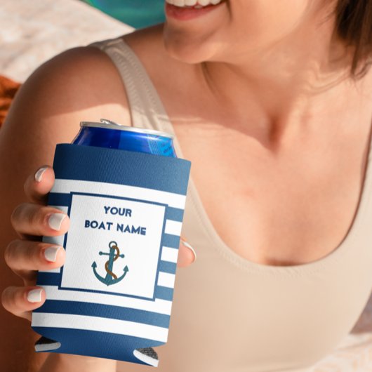 Anchor Lake Nautical Your Bootname Dosenkühler