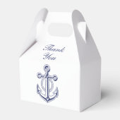 Anchor Liebe Seailor Navy Blue Nautical Wedding Geschenkschachtel (Vorderseite)