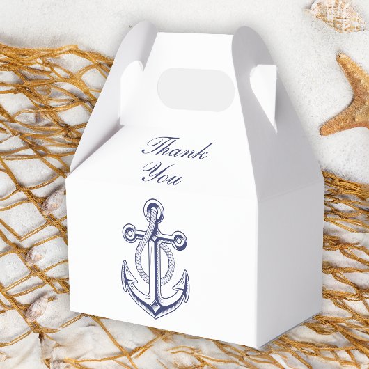 Anchor Liebe Seailor Navy Blue Nautical Wedding Geschenkschachtel