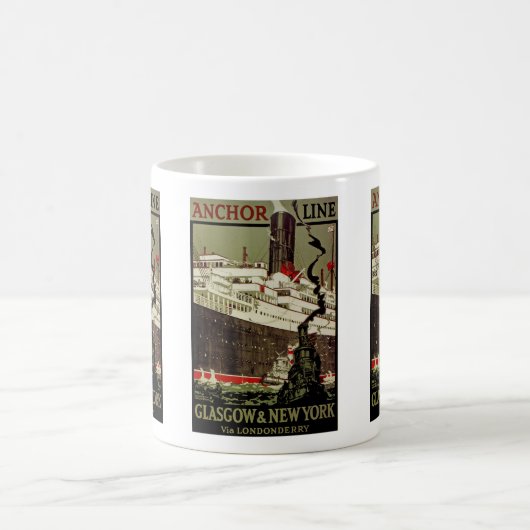 Anchor Line ~ Glasgow-New York Coffee Tasse (Mittel)