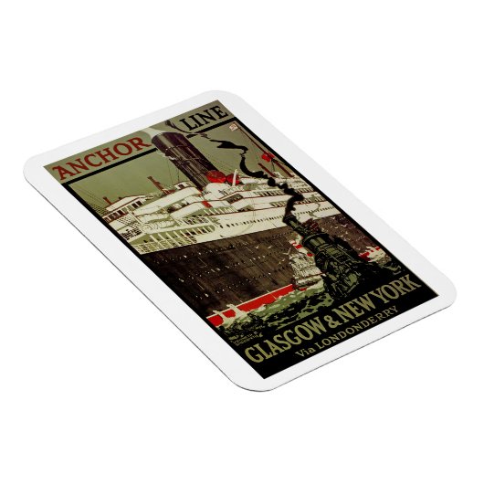 Anchor Line ~ Glasgow-New York Magnet (Rechte Seite)