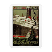 Anchor Line ~ Glasgow-New York Magnet (Vertikal)