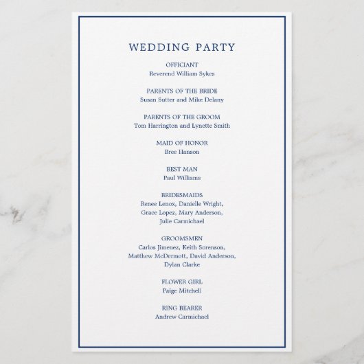 Anchor Monogram Nautical Budget Wedding Program Flyer (Hinten)