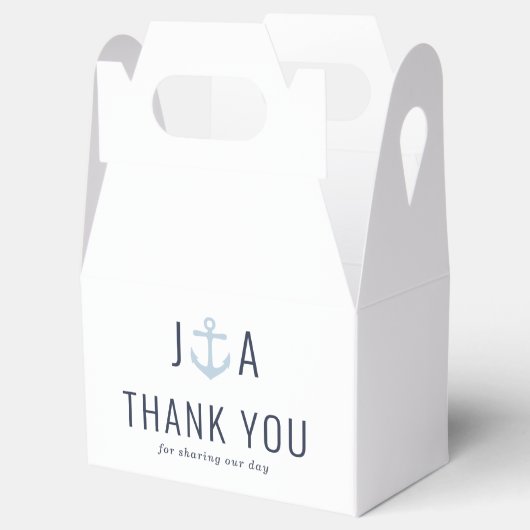 Anchor Monogram Nautical Wedding Geschenkschachtel (Geöffnet)