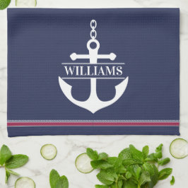 Anchor Monogram Personalisiert Geschirrtuch