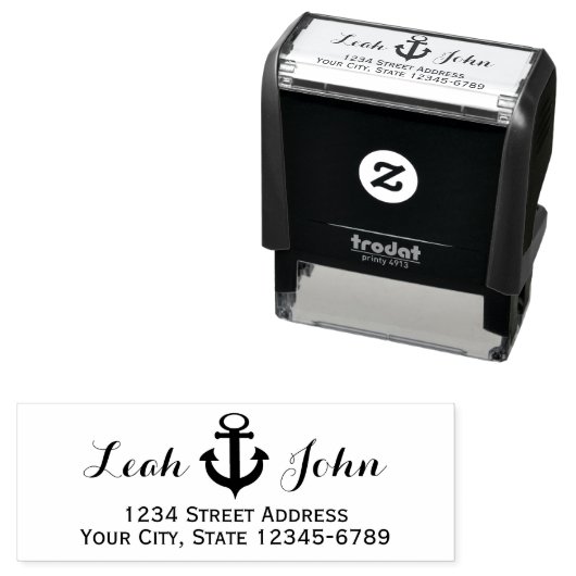 Anchor Nautical Address Permastempel (Beispiel)