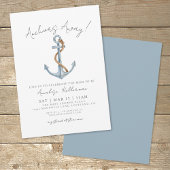 Anchor Nautical Baby Dusche Einladung