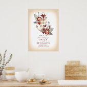 Anchor Nautical Beach Begrüßungszeichen Poster (Küche)