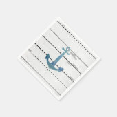 Anchor Nautical Blue Whale Shiplap Rustikale Dekor Serviette (Ecke)