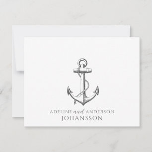 Anchor Nautical Couple Names Mitteilungskarte