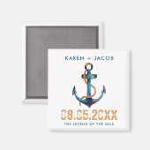 Anchor Nautical Cruise Ship Wedding Favor Magnets Magnet (Vorderseite/Rückseite)