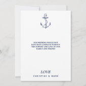 Anchor Nautical Foto White Dankeskarte (Rückseite)