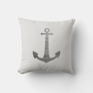 Anchor Nautical Gray Beach Decke Kissen