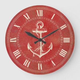 Anchor Nautical Große Wanduhr