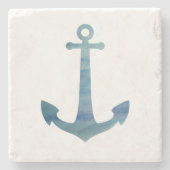 Anchor Nautical Marble Stone Untersetzer (Vorderseite)