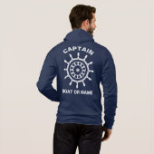Anchor Nautical Navy Blue Boot Captain Hoodie (Schwarz voll)