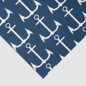 Anchor Nautical Navy Blue Decoupage Seidenpapier (Ausschnitt)