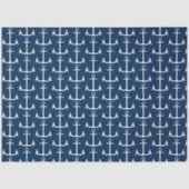 Anchor Nautical Navy Blue Decoupage Seidenpapier (Vorderseite)