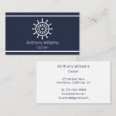 Anchor Nautical Navy Blue Sailor Sailing Visitenkarte (Vorne/Hinten)