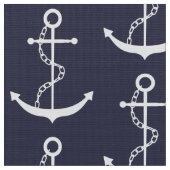 Anchor Nautical Navy Blue Stoff (Nahaufnahme)