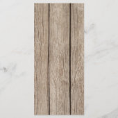 Anchor Nautical Navy Rustic Wood Wedding Menü Menükarte (Rückseite)