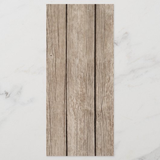 Anchor Nautical Navy Rustic Wood Wedding Menü Menükarte (Rückseite)