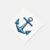 Anchor Nautical Paper Napkins Serviette (Ecke)
