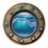 ANCHOR Nautical Porthole Dragknopf Keramikknauf (Vorderseite)
