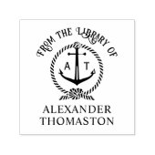 Anchor Nautical Rope Library Book Name 2 Initial Permastempel (Design)